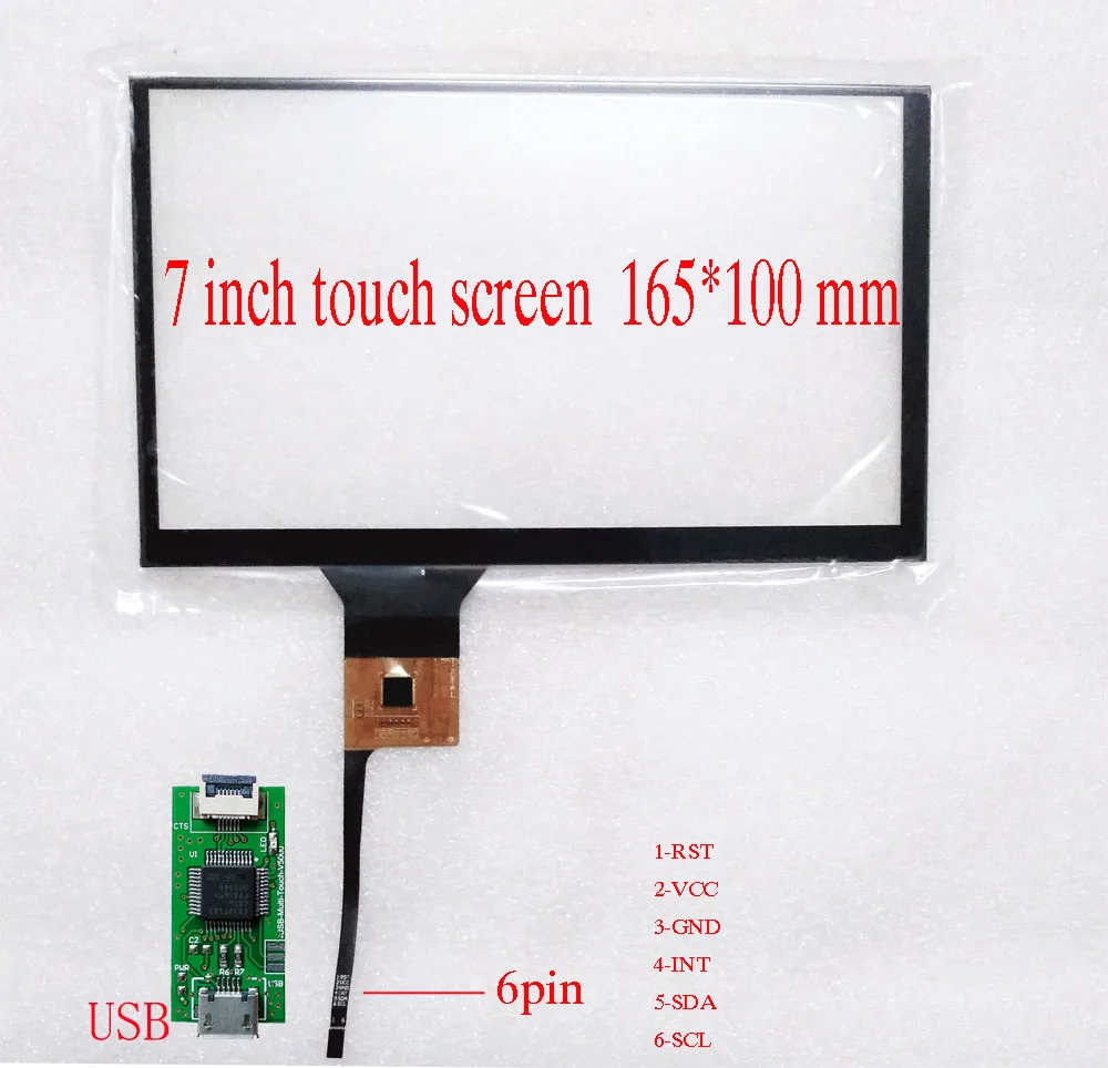 7 дюймовый сенсорный комплект 1024*600 HDMI с поддержкой Win7 8 10 Raspberry PI|ЖК-экраны и панели