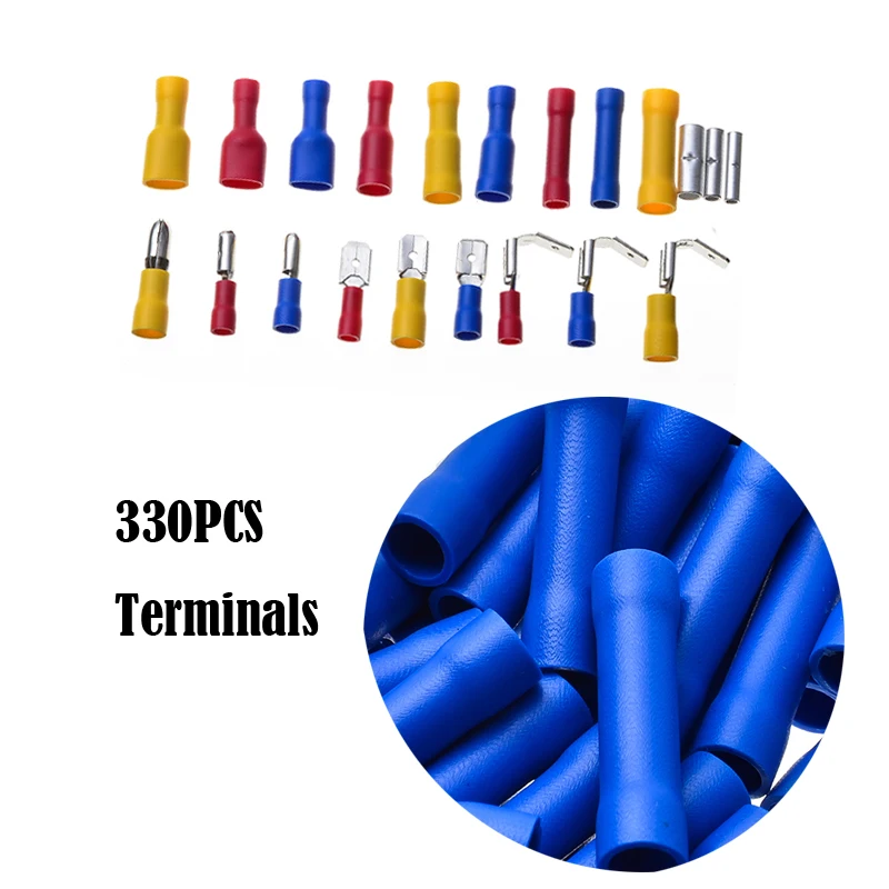 330 pces pvc desencapado terminal conector sortimento 01