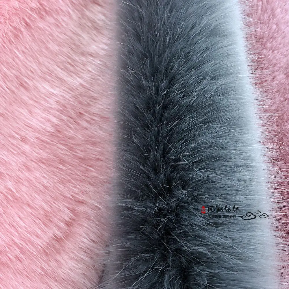 

Faux fox fur fabric artificial fabrics fake plush for clothing collar 2300（g/㎡）100% polyester