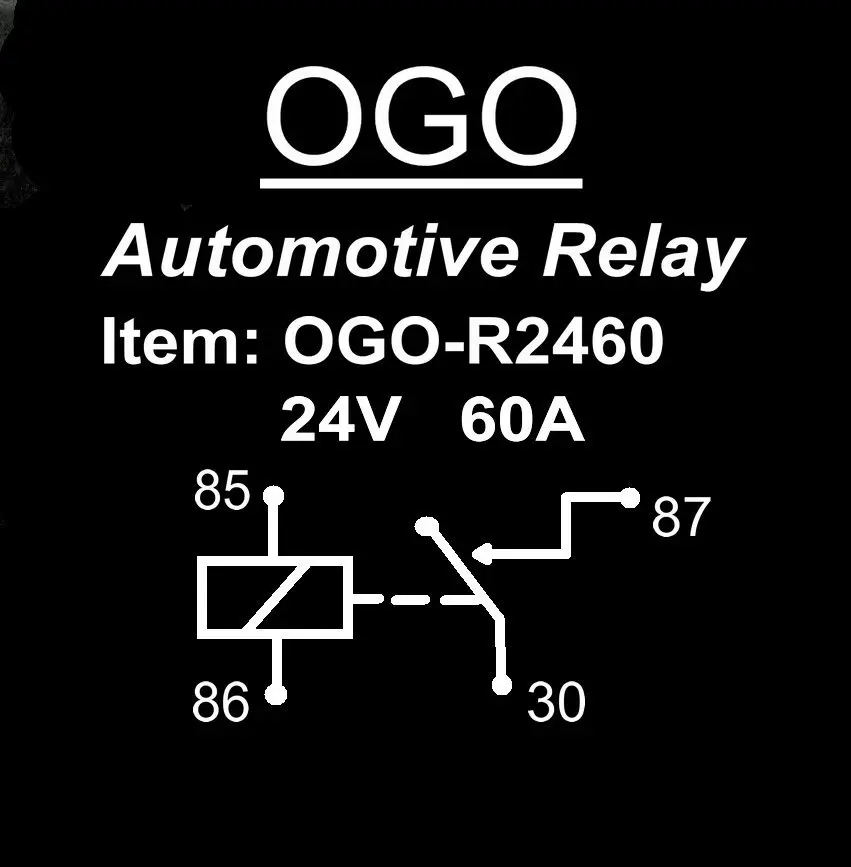 OGO Фирменное автомобильное реле 24V 60A