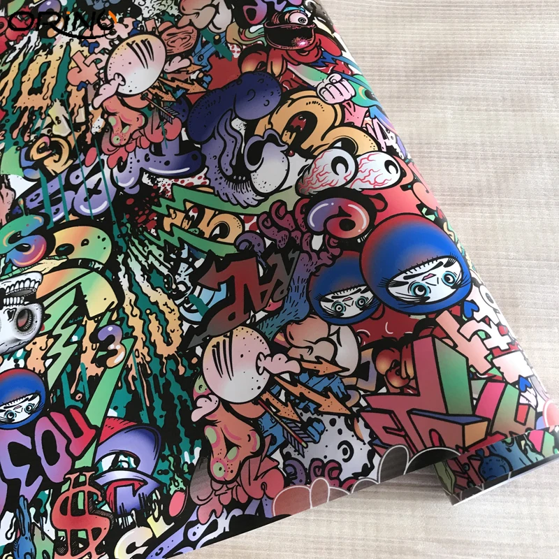 

JDM Sticker Bomb Vinyl Wrap Film Roll Graffiti Cartoon Skull Car Wrapping Sticker Laptop Motorcycle Scooter Skateboard Sticker