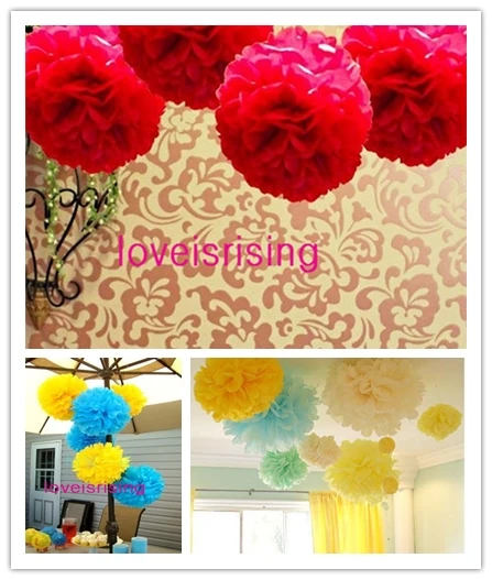 10pcs 38cm 15 Teal Blue Wedding Decorations Tissue Paper Pom