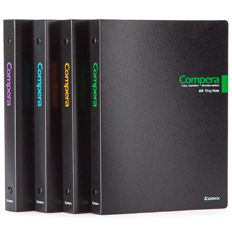 

Comix A5 30 Pages PP Loose-Leaf Clip Notebook Ring Binder Padfolio Portfolio 20 Holes Office Supplies Stationery (CRA5307)