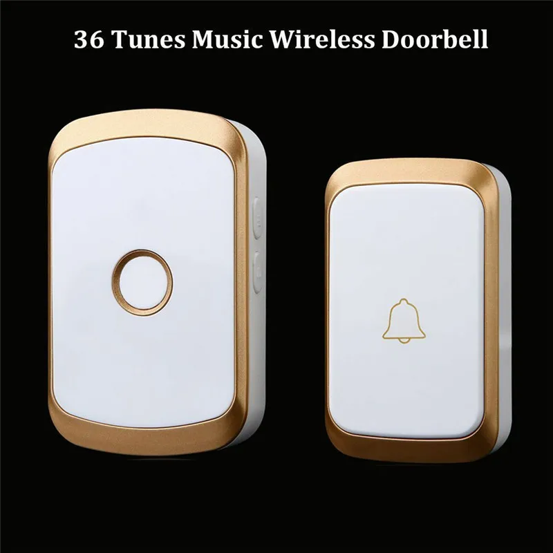 PYMH Home Security Wireless Doorbell Waterproof AC 100-240V 300M Range Door Bell