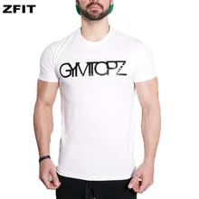 ZFIT мужская летняя спортивная футболка для бега для занятий фитнесом, бодибилдинга, баскетбола, Мужская хлопковая футболка