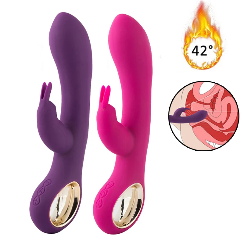 

10 Speed Charging Heating Dildo Vibtrator G Spot Vagina Massager Clitoris Stimulator Rabbit Vibrator Sex Toys Women Masturbator