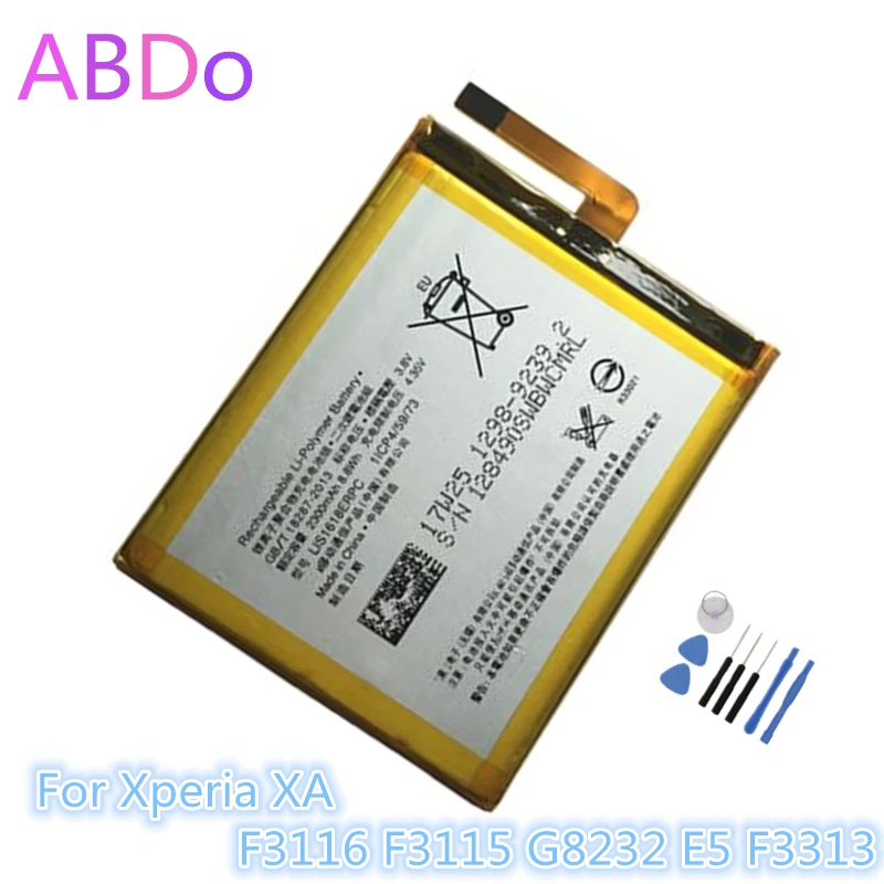LIS1618ERPC телефон батарея для Sony Xperia XA F3116 F3115 F3111 G8232 E5 F3313 2300mAh Замена батареи AAA