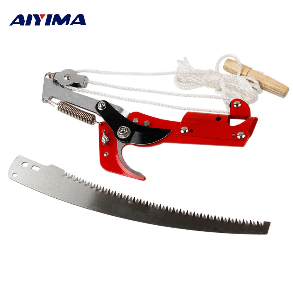 

AIYIMA1Pc High Branch Shears Pulleys Pruning Scissors Tools Gardening Tree Trimmer Saw Fruit Branch Pruner Handle Bonsai Cutter
