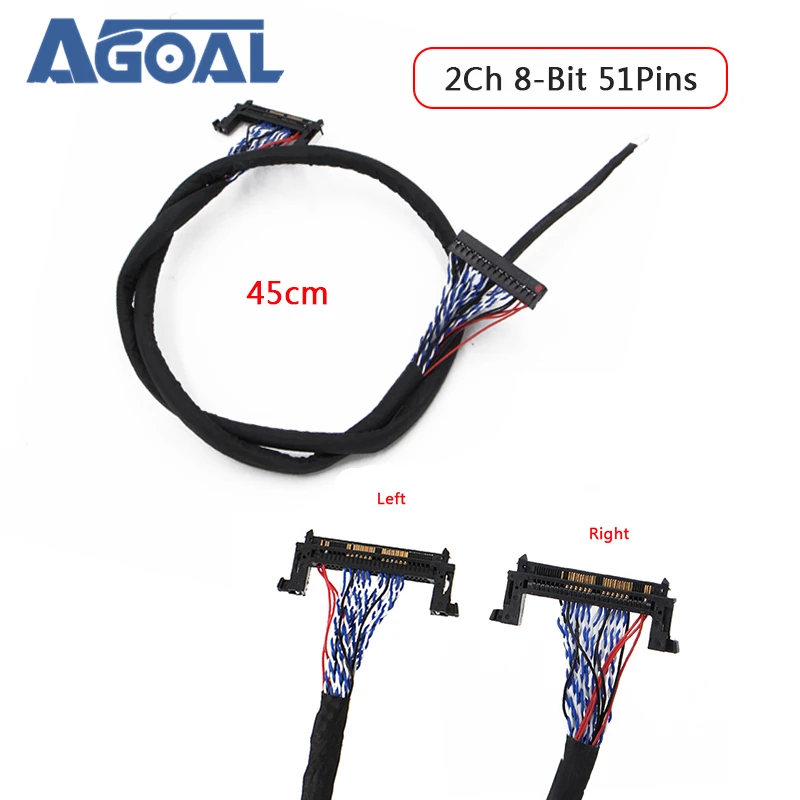 

FI-RE51P LVDS Cable 2 ch 8-bit 51 pins 51pin dual 8 LVDS cable LCD panel matrix screen 2 models