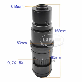 

16X - 160X Zoom C-mount Lens F Industrial Digital Microscope Camera Long Working Distance