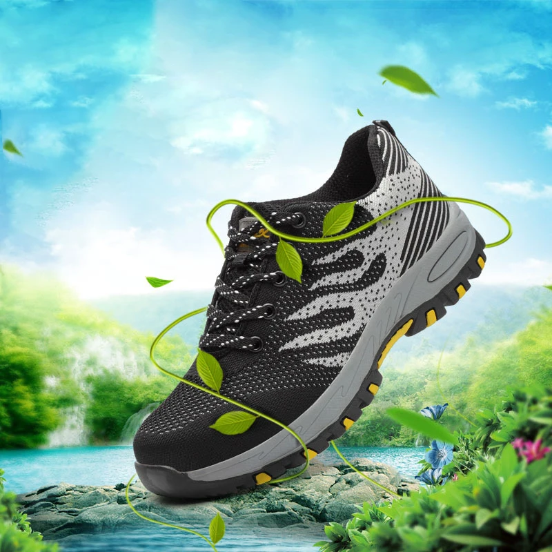

38-46 size work boots Anti-smashing ankle Wilderness Survival safty steel mid-plate work shoes #TW113