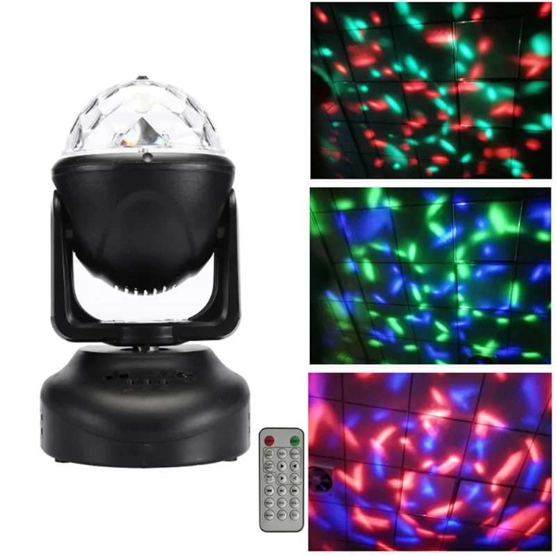 

LED Disco Ball Light MP3 Player 7 Color DJ Lighting Stage Lamp for Car Club Bar Dance Party ALI88