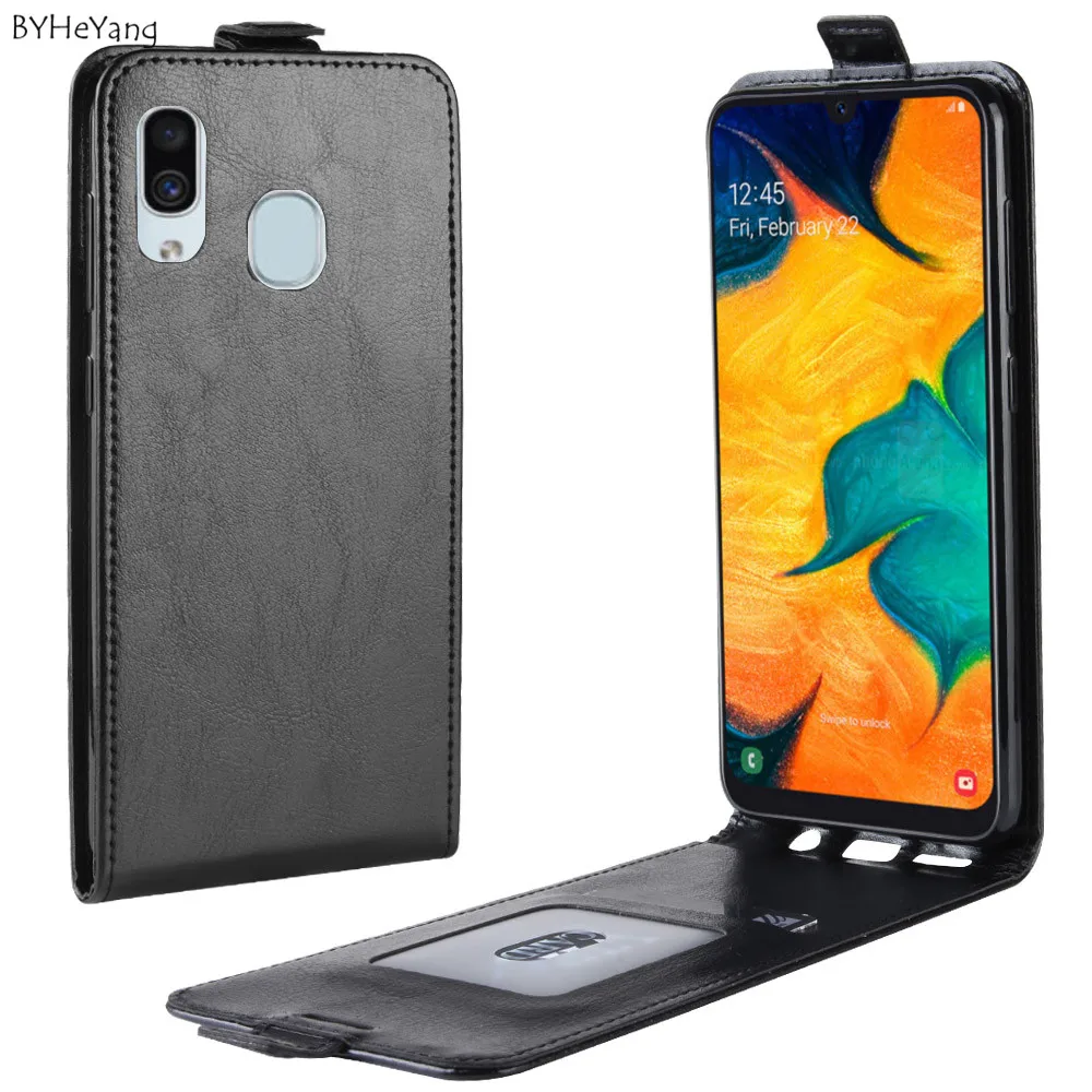 

For Samsung Galaxy A20 Case Vertical PU Leather Phone Case Card Holder For Samsung A20 A 20 2019 A205F Flip Case for a20 cover
