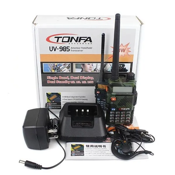 Камуфляж цвет двухдиапазонный 8 Вт UHF& VHF FM VOX DTMF ANI-ID TONFA UV-985 CB радио рация камуфляж