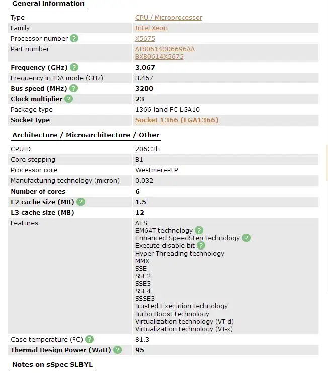 cpu for gaming pc Intel Xeon Processor X5675 (12M Cache, 3.06 GHz, 6.40 GT/s Intel QPI) LGA 1366 Server CPU ryzen threadripper