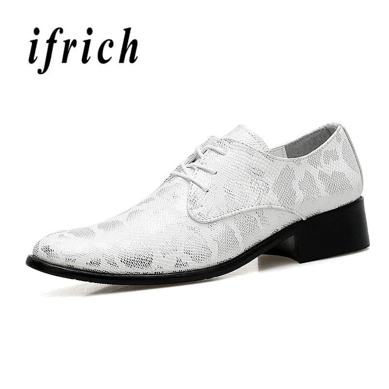 

Mens Pointed Toe Dress Shoes Silver Black Business Dress Male Footwear Lace Up Youth Casual Footwear Wearable Social Men Shoes