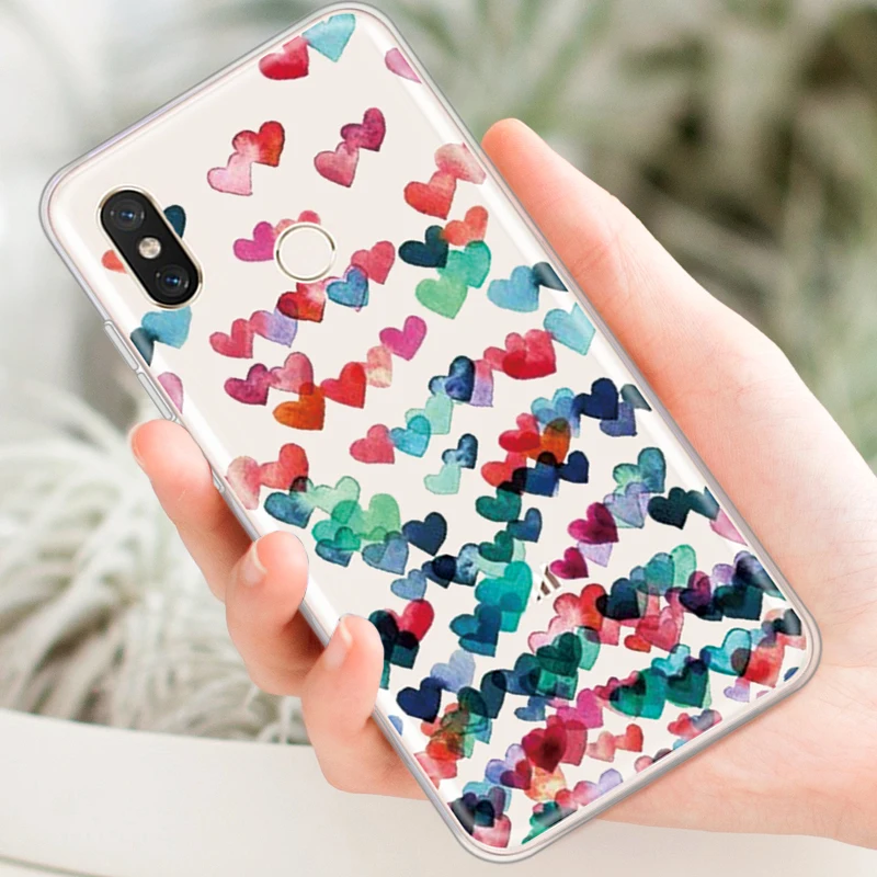 

Love Heart Printed Phone Case For Xiaomi Pocophone F1 Mi 8 9 Mi A2 A1 Lovely Pattern Soft TPU Cover for Redmi Note 6 7 5 Pro 6A