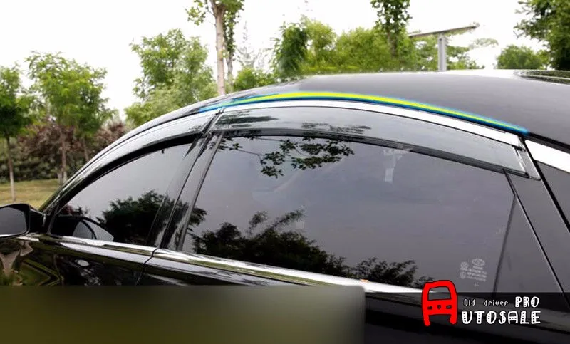 

Car styling For Kia Optima K5 2016 2017 Full Set Window Vent Shade Visors Rain Guards Cover Trim 4pcs