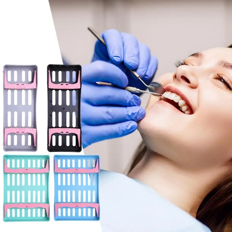 Стоматологическая пластиковая стойка для стерилизации хирургическая коробка Дезинфекция инструментов коробка для отбеливания зубов инструменты Чистка зубных протезов Коробка