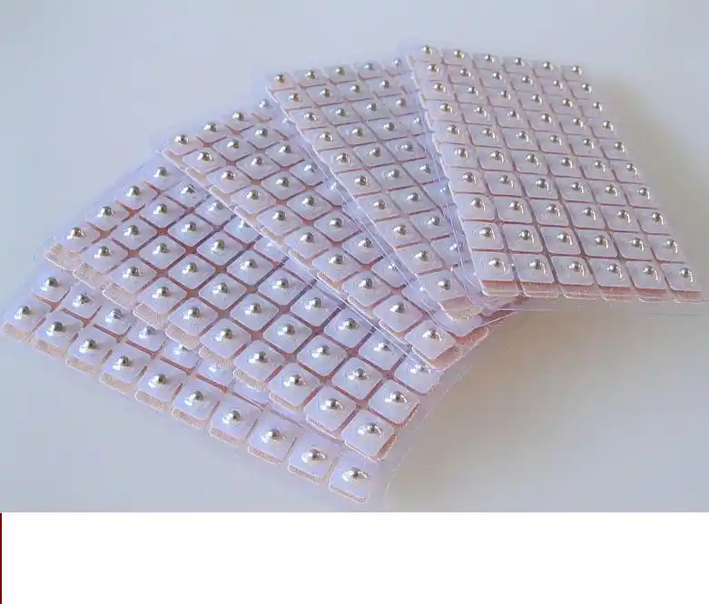 Crystal EAR BEADS FOR AURICULAR ACUPUNCTURE gold ear acupressure double pellets