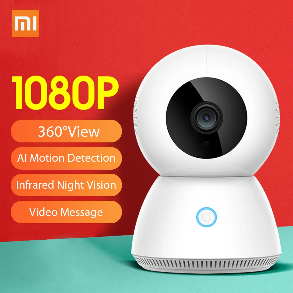 Умная камера Xiaomi Mijia Xiaobai панорамная IP 1080P Full HD с ночным видением и углом обзора 360