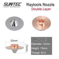 Suntec лазерный сопло однослойный/двухслойный s Dia.32mm Калибр 1,0-3,0 мм fo Raytools лазерный BT240S/BM114/BT260 резак 20шт