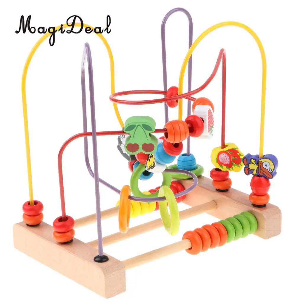 large wooden bead maze