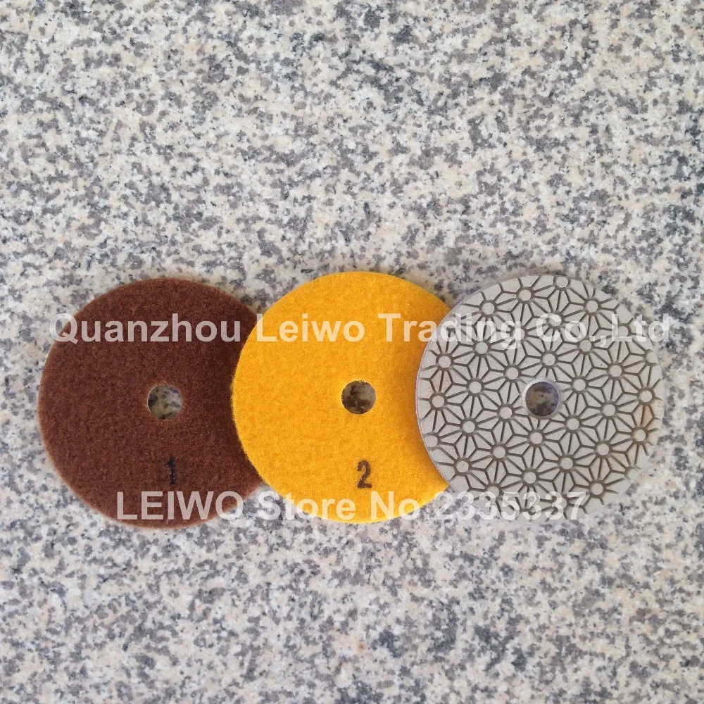 3 Step Polishing Pad 5 inch Premium Man Made Stone Polishing Pads