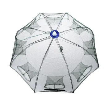 

SEWS-8 Side 8 Holes 93 * 93cm Large Foldable Fishing Net Trap Shrimp Cage