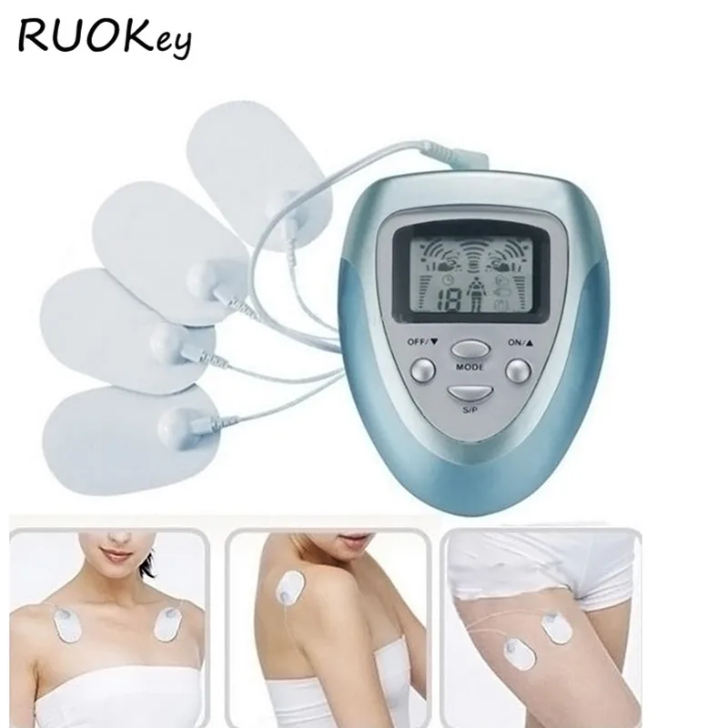 4 Pads LCD Body care Slimming Massager Muscle Electronic Pulse Burn Fat Relaxation Massage