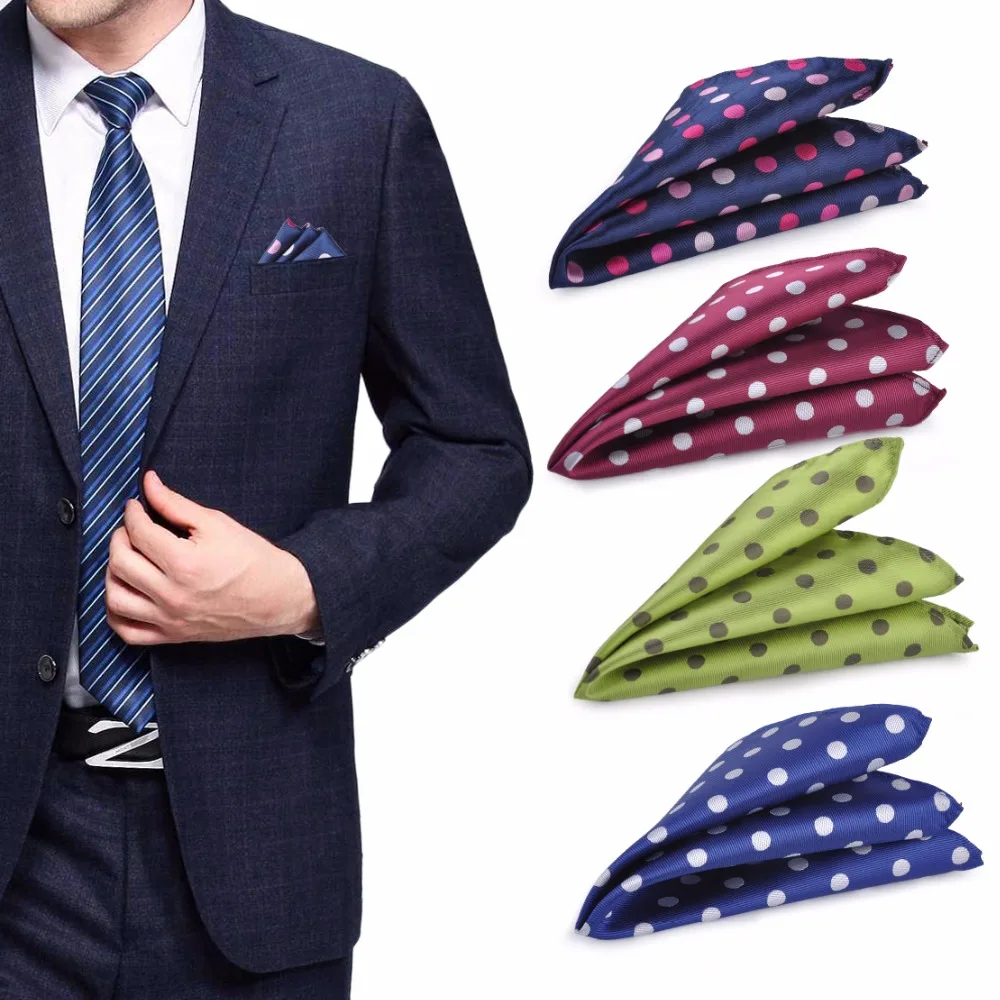 

Карманный носовой платок ciciTree мужской в крупный горошек, носовой платок из полиэстера, 4 шт./набор