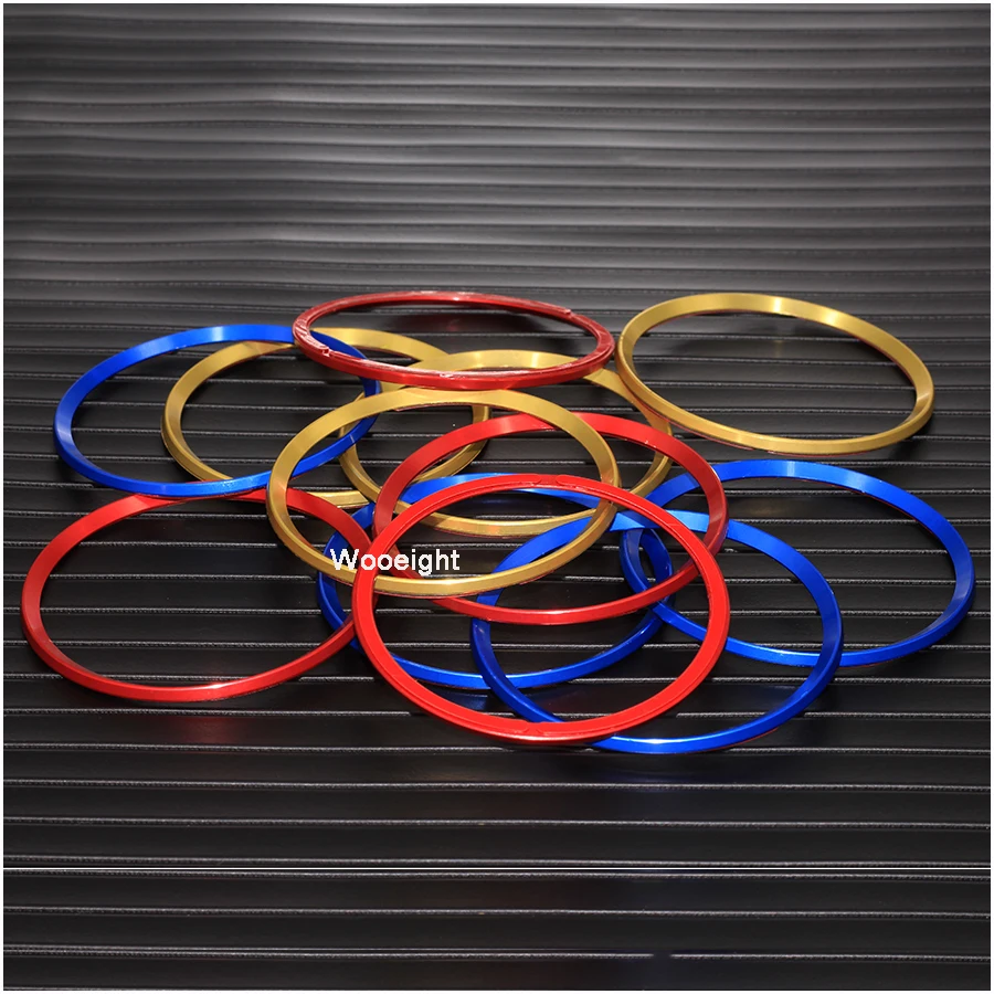 4Pcs Aluminum Alloy Wheel Center Hub Ring Decorative Decals Cover Trim Fit For Honda Civic 2016 2017 Red  Blue  Gold (6)