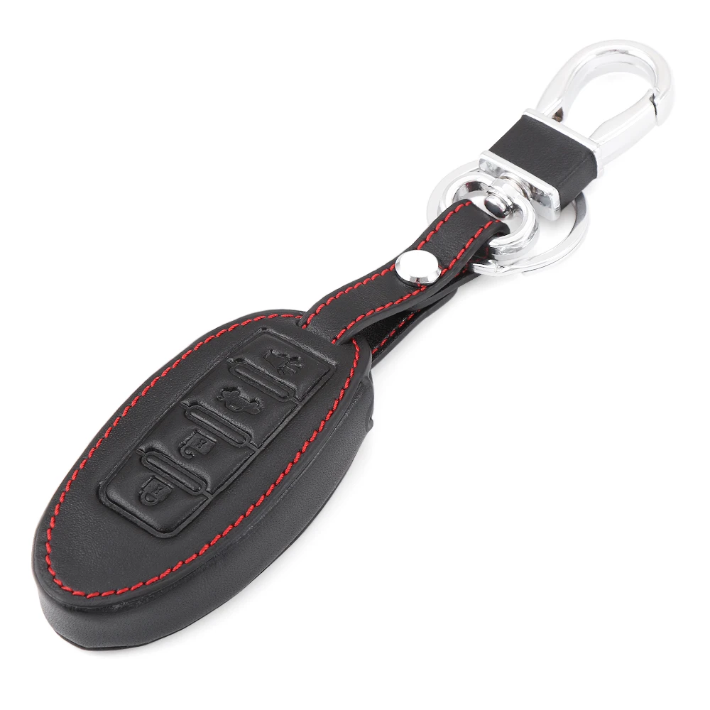 

New Arrival ! Leather Smart Skin Key Cove Fit For Nissan Teana Sylphy Almera Altima Murano Fairlady Maxima Mica X-Trail Livina