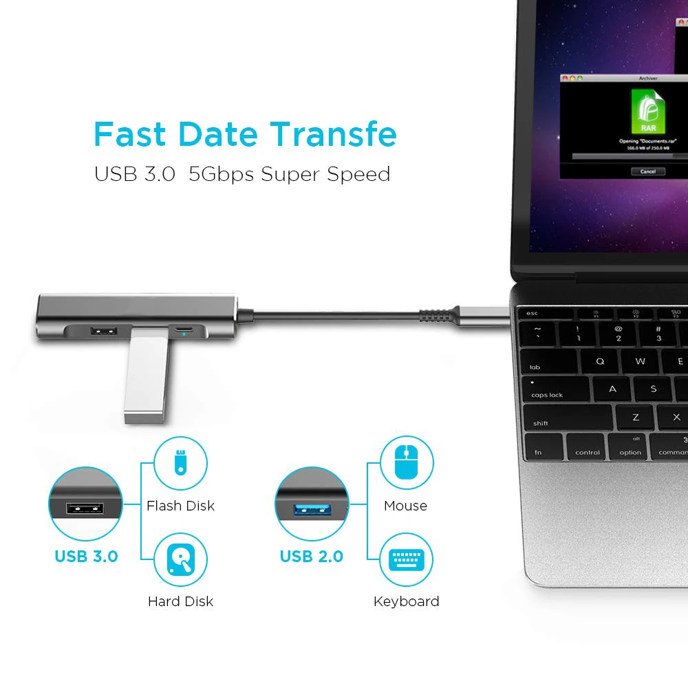 Концентратор USB Type C док-станция для SamSung Dex станция кабель с HDMI USB 3,0 адаптер питания для MacBook Pro huawei P30 P20 Pro