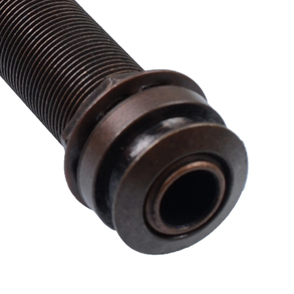 Brass Easy Install 1/4inch Cylinder Endpin Output Jack for Acoustic Guitar Great Replacement Parts 62mm Dark Black/Black  Color 