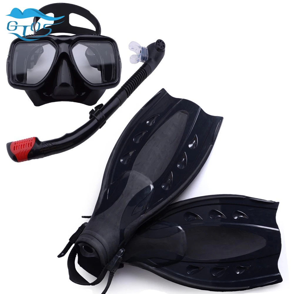Оборудование для подводного плавания, маска для дайвинга и трубка Флиппер комплект, маска для подводного плавания, плавники подводные плавательные комплекты