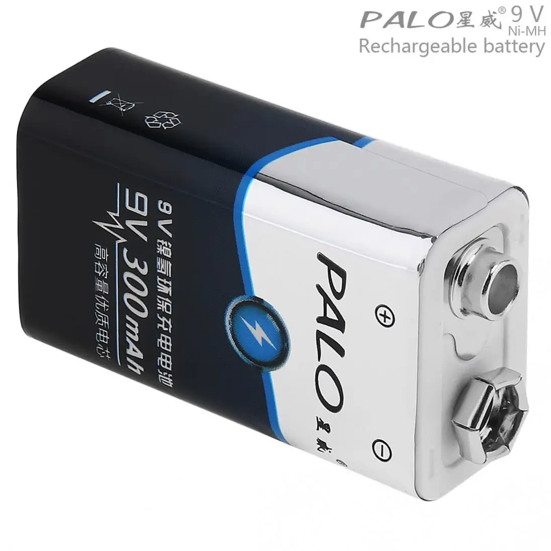 PALO 9V 6F22 300mAh ni-mh аккумуляторная батарея с 3A зарядный ток для мультиметра/беспроводной микрофон/сигнализация