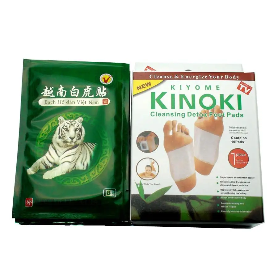 

40Pcs Pain Relief Patch White Tiger Balm Athritis +10PcsPatches Kinoki Detox Feet Back Leg Muscle Massager Foot Pad D0030