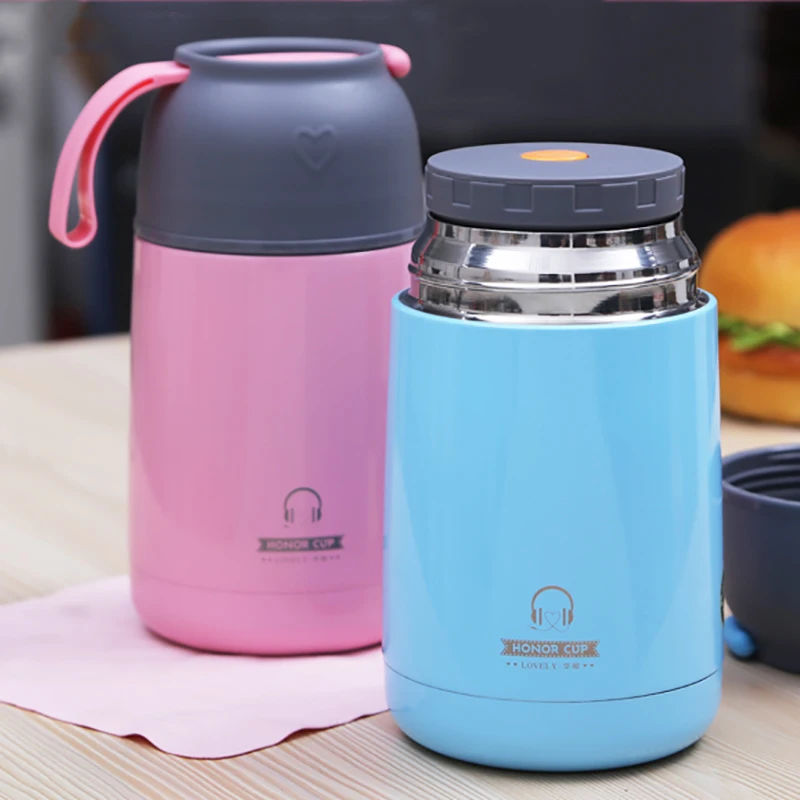 2018 lunch box heated container for food storage 1l 0 8l thermos for 620ml thermo for food jar stainless steel lunchbox soup thermal food container warmer thermos heated lunch