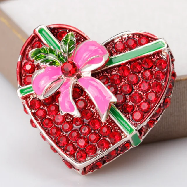 fashion christmas gifts box brooches jewelry for women nice bow pin brooch perfect red rhinestone scarf - Nice Christmas Gifts fashion christmas gifts box brooches jewelry for women nice bow pin brooch perfect red rhinestone scarf - Nice Christmas Gifts
