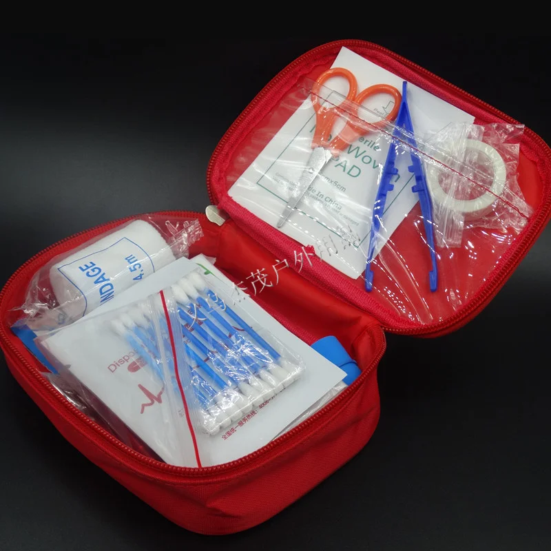 15PCS/Set Portable Size Emergency Survival Bag Outdoor Camping Travel Car First Aid Bag First Aid Medical Bag Survival Kit Set 