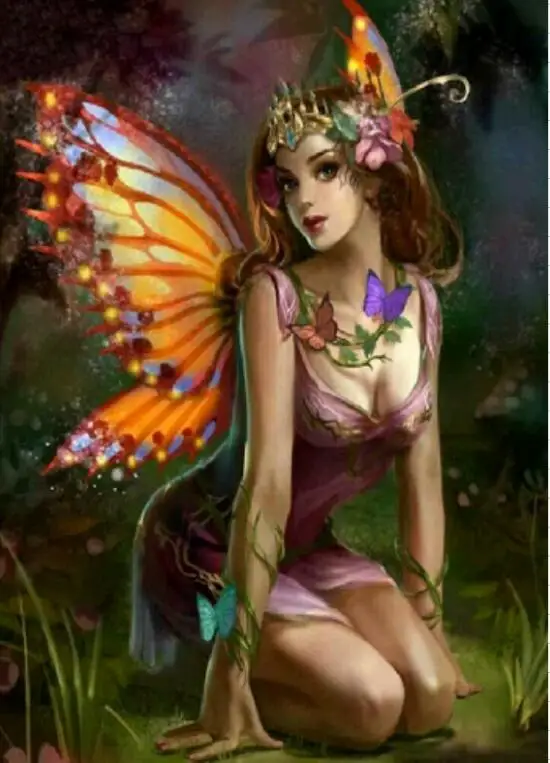 5D DIY Embroidery Diamond Painting Elf princess Cartoon for children House decoration Rhinestones Mosaic Cross-stitch Gift | Дом и сад