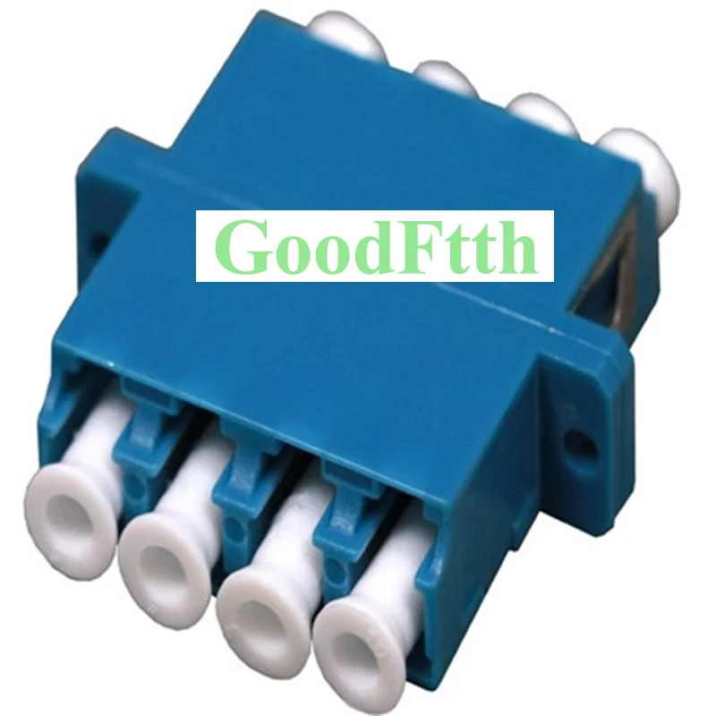 

GoodFtth Fiber Adapter Adaptor Coupler LC-LC Quad Blue Plastic Housing with High Quality Zirconia Sleeve