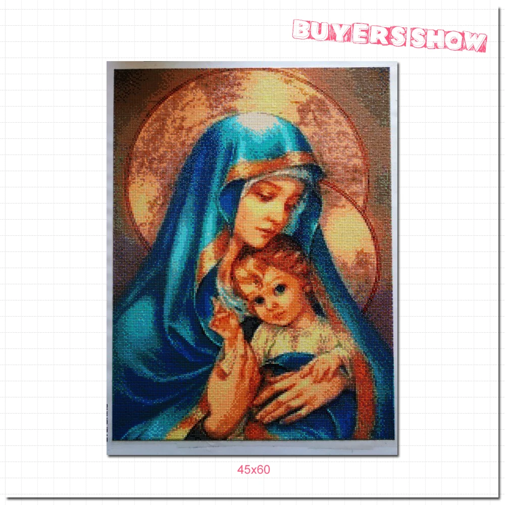 Evershine Diamond Embroidery Religion 5D DIY Full Square Diamond Painting Virgin Mary Picture Of Rhinestones Diamond Mosaic
