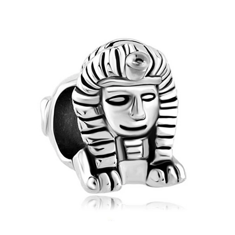 

Ancient Egyptian Mighty Pharaoh Sphinx Bead Charm Fit Pandora Bracelet