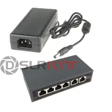 DSLRKIT 48 в 72 Вт 6 портов 4 PoE инжектор питания через Ethernet коммутатор 4,5+/7,8
