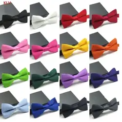 Для мужчин классический смокинг атласная Твердые Цвет Регулируемый Свадебная вечеринка Боути Bow Tie