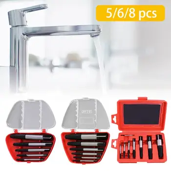 

5Pcs/set Steel Broken Speed Out Damaged Screw Extractor Drill Bit Guide Set Used in Removing the Damaged Bolts Drill Bits