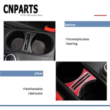 CNPARTS 2 шт. для Mercedes Benz A B GLA CLA класс W176 W246 C117 W117 X156 AMG автомобиля Наклейка переключения передач Ручка чашки панель аксессуары