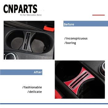 

CNPARTS 2PCS For Mercedes Benz A B GLA CLA Class W176 W246 C117 W117 X156 AMG Car Sticker Gears Shift Knob Cup Panel Accessories